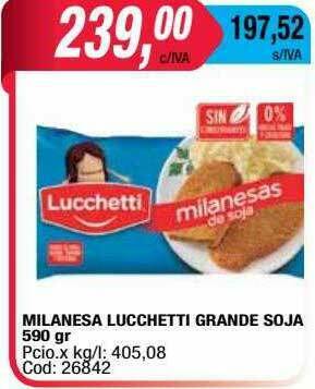 Maxiconsumo Milanesa Lucchetti Grande Soja oferta