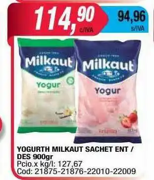 Maxiconsumo Yogurth Milkaut Sachet Ent Des oferta