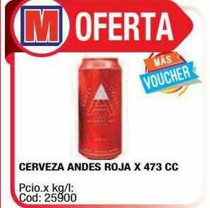 Maxiconsumo Cerveza Andes Roja oferta