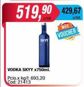 Maxiconsumo Vodka Skyy oferta