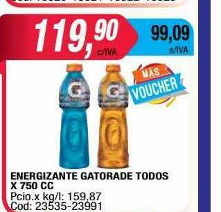 Maxiconsumo Energizante Gatorade Todos oferta
