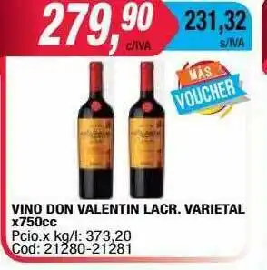 Maxiconsumo Vino Don Valentin Lacr. Varietal oferta