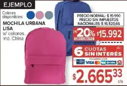 Carrefour Mochila urbana lisa oferta