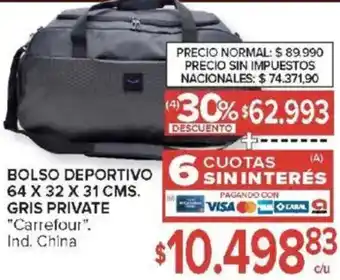Carrefour Bolso deportivo oferta