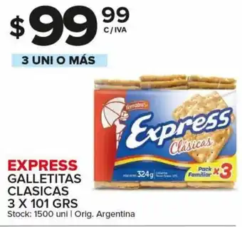Carrefour Maxi Express Galletitas Clasicas 3 x 101 grs 3 Uni o Más oferta