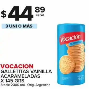 Carrefour Maxi Vocacion Galletitas Vainilla Acarameladas x 145 grs 3 Uni o Más oferta