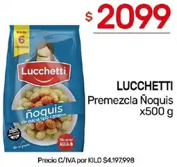 Nini Mayorista Lucchetti premezcla ñoquis oferta