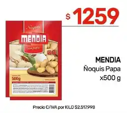 Nini Mayorista Mendia ñoquis papa oferta