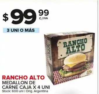 Carrefour Maxi Rancho Alto Medallon De Carne Caja x 4 Uni 3 Uni O Más oferta