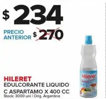 Carrefour Maxi Hileret Edulcorante Liquido C Aspartamo x 400 cc oferta