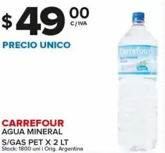 Carrefour Maxi Carrefour Agua Mineral S/Gas Pet x 2 Lt oferta
