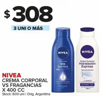 Carrefour Maxi Nivea Crema Corporal VS Fragancias x 400 cc 3 Uni o Más oferta