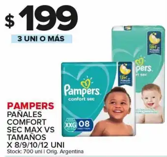 Carrefour Maxi Pampers Pañales Comfort Sec Max Vs Tamaños x 8/9/10/12 Uni oferta