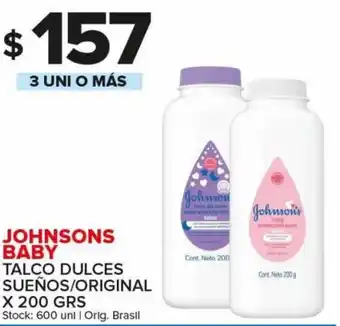 Carrefour Maxi Johnsons Baby Talco Dulces Sueños/Original x 200 grs 3 Uni o Más oferta