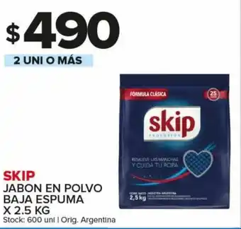Carrefour Maxi Skip Jabon En Polvo Baja Espuma x 2.5 kg 2 Uni o Más oferta