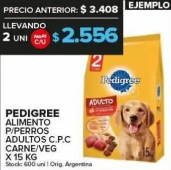 Carrefour Maxi Pedigree Alimento P/Perros Adultos C.P.C Carne/Veg x 15 kg oferta