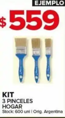 Carrefour Maxi Kit 3 Pinceles Hogar oferta