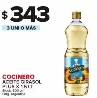 Carrefour Maxi Cocinero Aceite Girasol Plus x 1.5 Lt 3 Uni o Más oferta