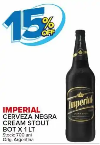 Carrefour Maxi 15% Off Imperial Cerveza Negra Cream Stout Bot x 1 Lt oferta
