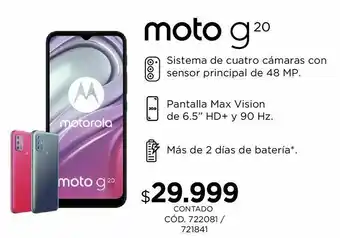 Coppel Moto g20 oferta