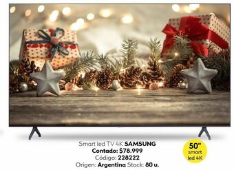 Coppel Smart led tv 4k 50" samsung oferta