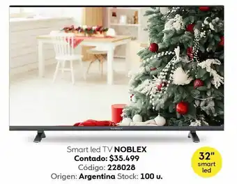 Coppel Smart led tv 32" noblex dm32x7000 noblex oferta