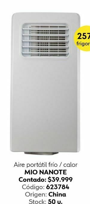 Coppel aire acondicionado portátil frio/ calor mio nanote oferta