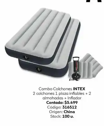 Coppel juego de colchones inflables intex oferta