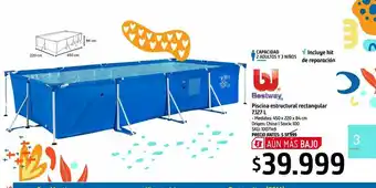Sodimac Pileta rectangular 450x220x84 cm oferta