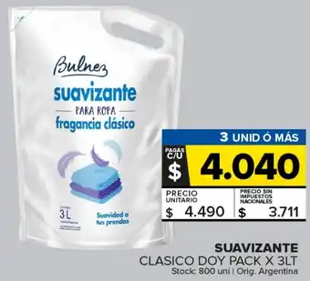 Carrefour Bulnez suavizante clasico doy pack oferta