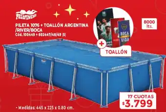 Naldo Lombardi Pelopincho Pileta 1076 + Toallón Argentina/River/Boca 17 Cuotas oferta