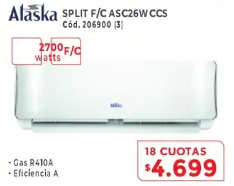 Naldo Lombardi Alaska Split F/C ASC26W CCS 18 Cuotas oferta