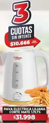 Supermayorista Vital Pava Electrica Liliana Corte Mate 1.7Lts oferta