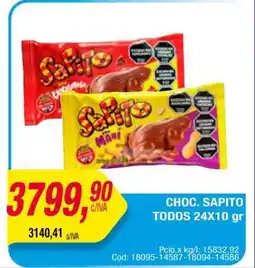 Maxiconsumo CHOC. SAPITO TODOS 24X10 gr oferta