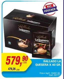 Maxiconsumo RALLADO LA QUESERA X 40 GR oferta