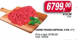 Maxiconsumo CARNE PICADA ESPECIAL X KG oferta