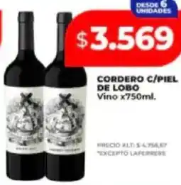 Supermayorista Vital Cordero c/piel de lobo vino oferta