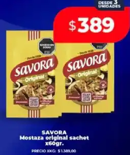 Supermayorista Vital Savora mostaza original sachet oferta