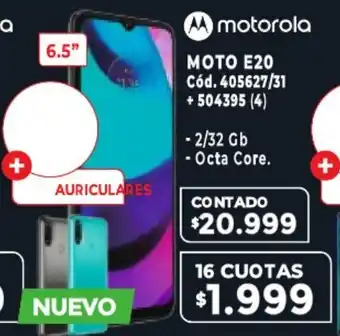 Naldo Lombardi Motorola Moto E20 16 Cuotas oferta