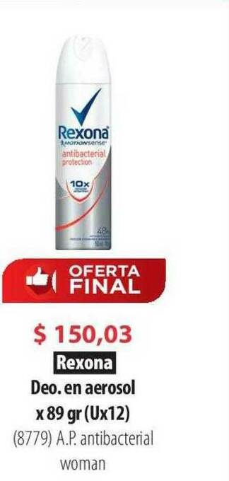 Parodi Rexona Deo. En Aerosol oferta