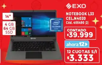 Naldo Lombardi Exo Notebook L33 CEL.N4020 12 Cuotas S/I oferta