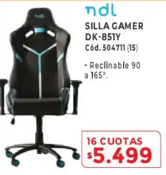 Naldo Lombardi Ndl Silla Gamer DK-851Y 16 Cuotas oferta