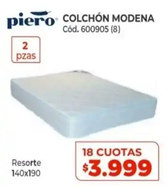 Naldo Lombardi Piero Colchón Modena 18 Cuotas oferta