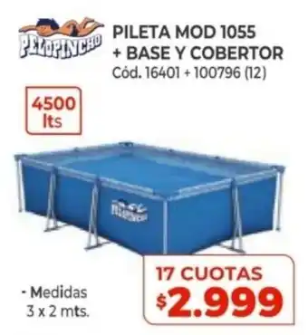 Naldo Lombardi Pileta MOD 1055 + Base y Cobertor 17 Cuotas oferta