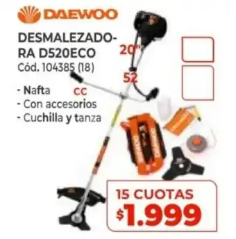 Naldo Lombardi Daewoo Desmalezado-RA D520ECO 15 Cuotas oferta