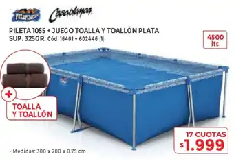 Naldo Lombardi Pelopincho Pileta 1055 + Juego Toalla y Toallón Plata 17 Cuotas oferta