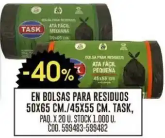 Coto Task en bolsas para residuos oferta