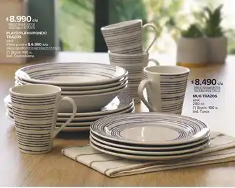 Carrefour Plato playo/hondo trazos oferta