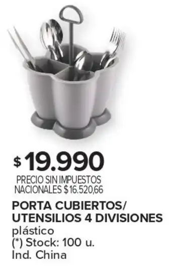 Carrefour Porta cubiertos/ utensilios 4 divisiones oferta