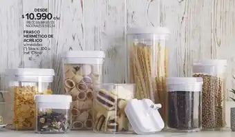 Carrefour Frasco hermético de acrílico oferta